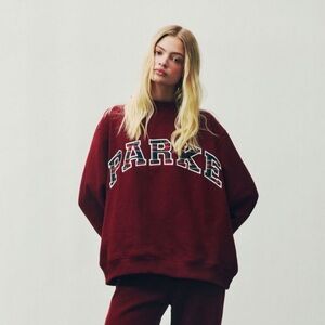 Parke Women's Deep Red Crew Neck Sweater